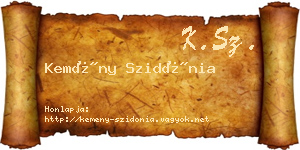 Kemény Szidónia névjegykártya